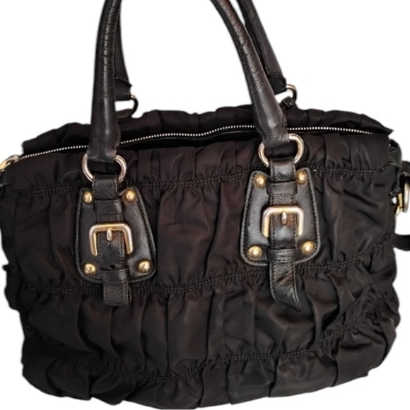 PRADA Tessuto Black Handbag with Shoulder Strap - Picture 7 of 15